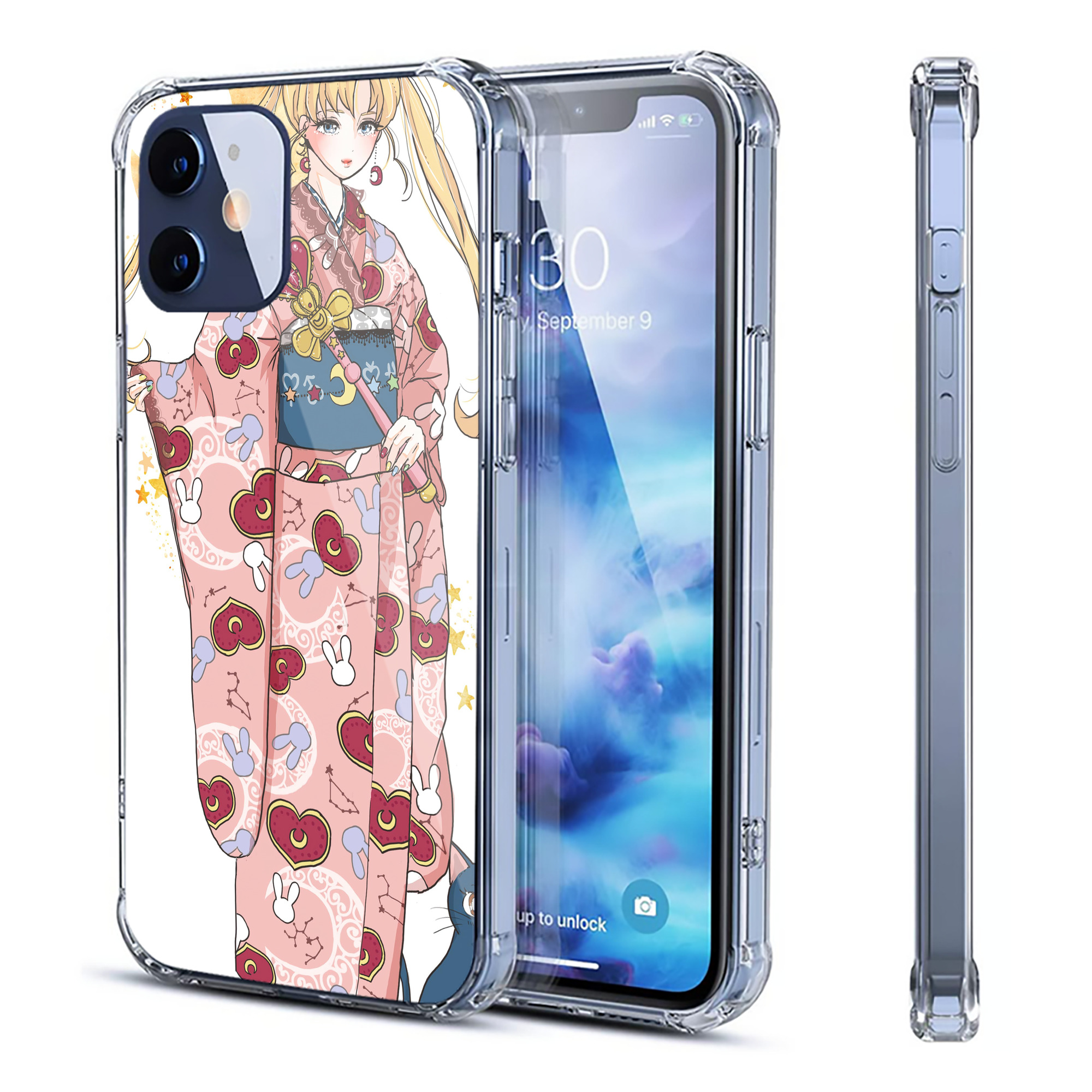 （画像用） 美少女戦士セーラームーン Sailor Moon 【iPhone 12シリーズ対応】透明スマホケース（クリアソフトケース）